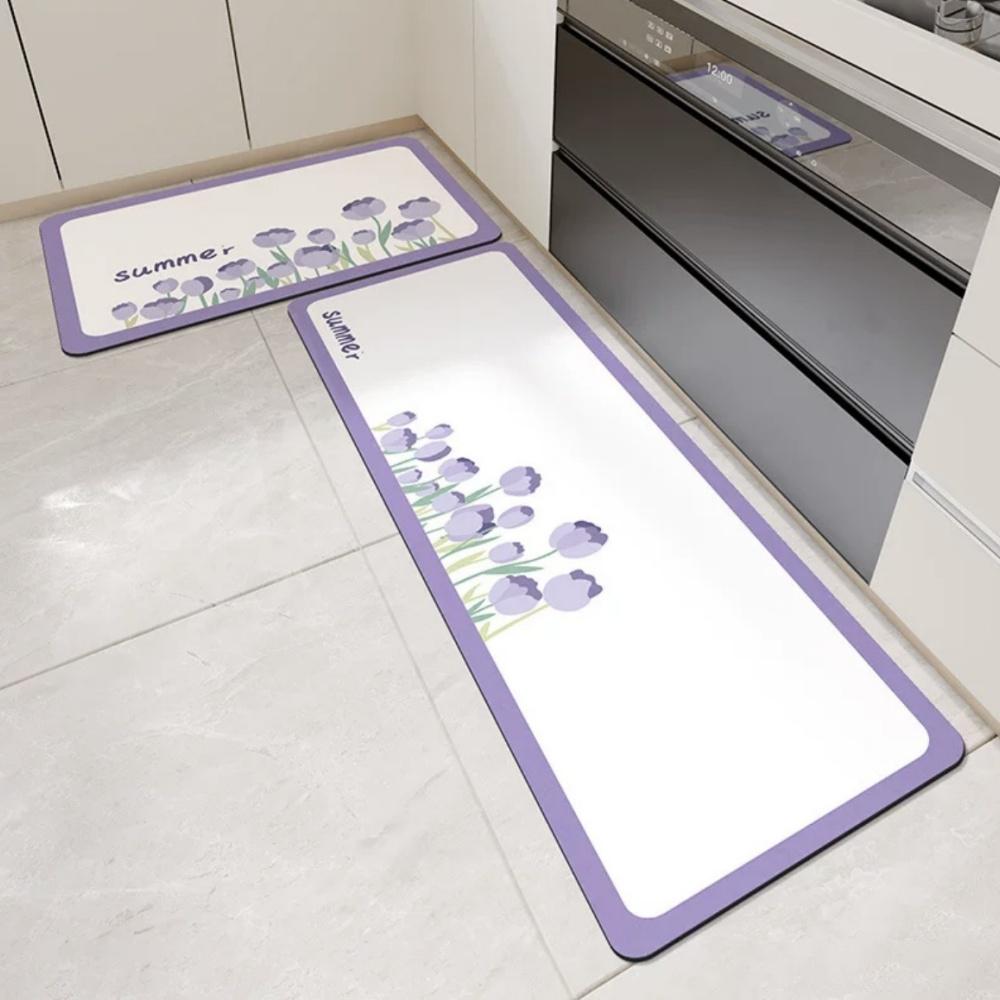 Vlekbestendig En Antislip Silaite Vloerkleed Met Waterabsorberende IJsatie En Snijdbaar Voor Keukenmat En Woondecoratie 40X60CM (1.3X2FT