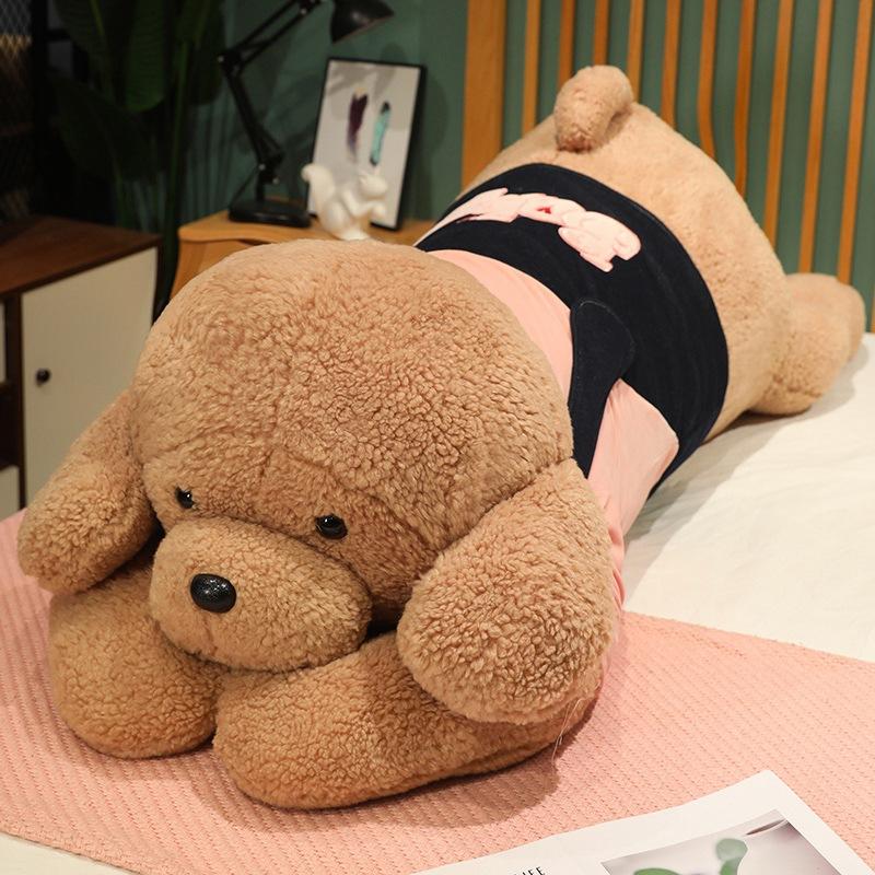 Pillow on The Bedside Cushion on The Waist and Back Pillow for Girls Sleeping on The Sofa Bed Dog Couple Denim Plush Toys