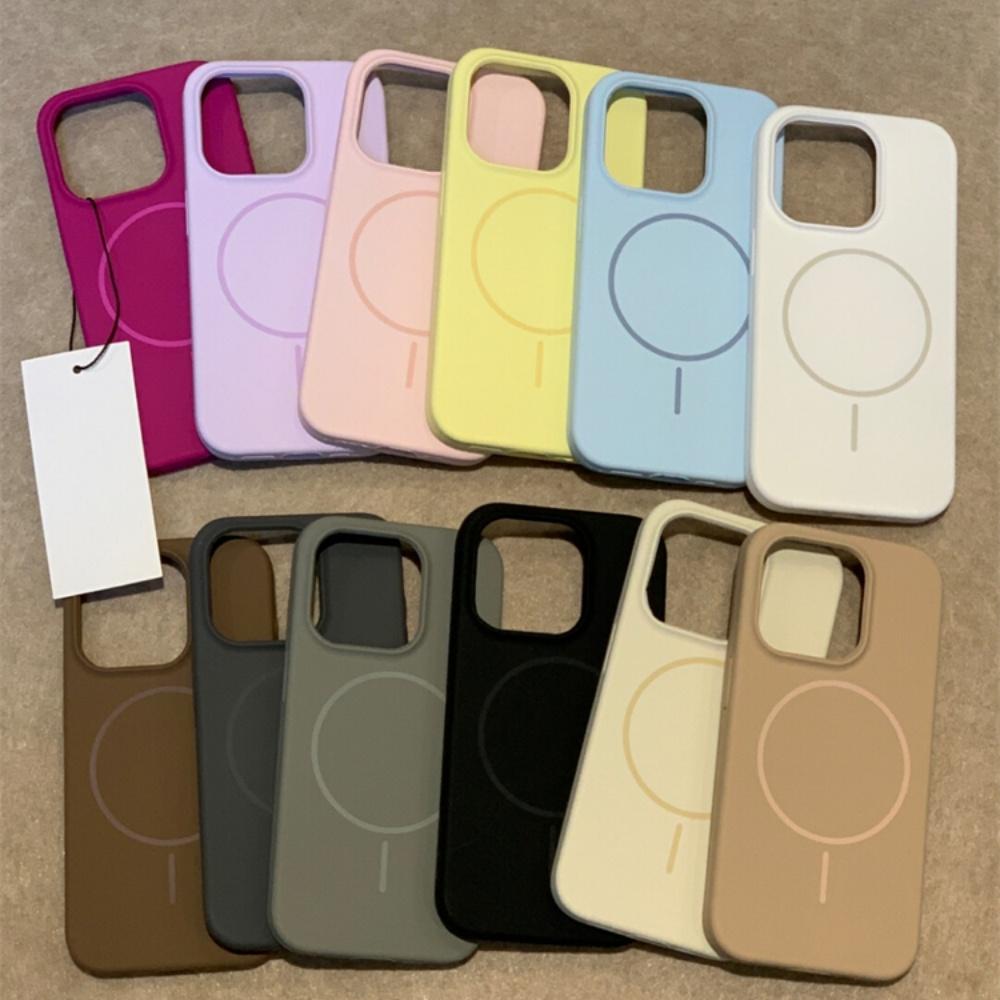 High Quality Dopamine Liquid Silicone Case for IPhone 17 Air 16 15 14 Plus 13 12 Pro Max Skin Feel Magnetic Wireless Charg Cover