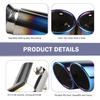 Dual Exhaust Tip, Stainless Steel Bending Muffler Exhaust with Bolt, 2.5" Inlet Dual Tail Pipe Muffler Tip, Exhaust Pipe Modification Accessories,