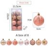 8PCS/Box Electroplated Painted Ball Christmas Tree Ornament Christmas Decorations
