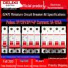 Delixi DZ47 Miniature Circuit Breaker: 1P, 2P, 3P & 4P for 220V Single-phase and 380V Three-phase Household Air Switches.