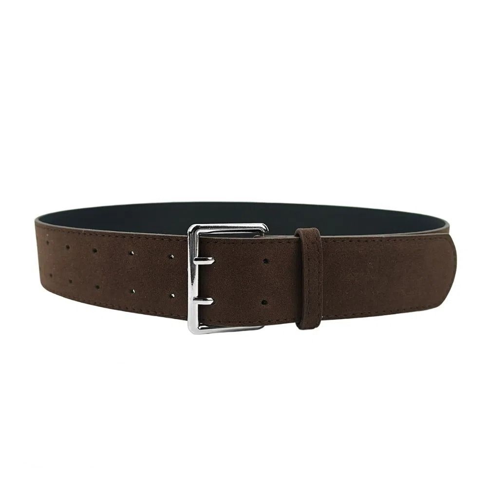 Double-Breasted Women's Belt Suede Dress Jeans Belt Simple Wide Waist Belt Ladies
