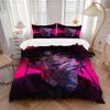 3pcs KPOP Demon Hunters Bedding Set Down Comforter Cover and Pillowcases, Suitable for Guest Room Home Decoration All Seasons(No Insert) S0819032