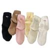 Women's Autumn and Winter Fleece Thickened Warm Mink Fleece Embroidered Maternity Socks Mid-calf