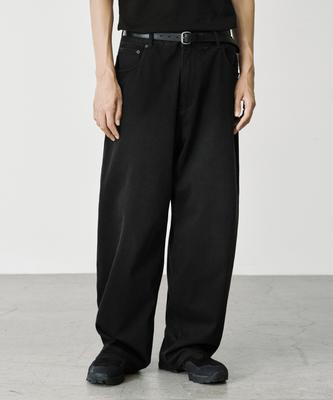 Beulaendideu Wide Denim Sweat Pants [Brushed Black]