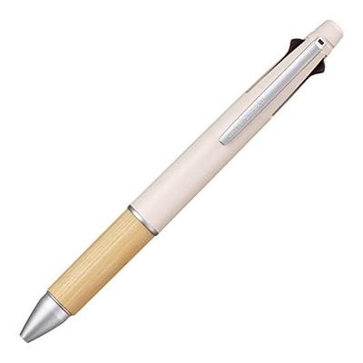 Mitsubishi Pencil Jetstream 4&1 BAMBOO 0.5 Beige MSXE5200B5.45 Natural Bamboo Grip, Ultra-Low Friction Jetstream Ink, Black, Red, Blue, Green, 0.5mm