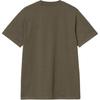 Carhartt WIP Lettered Crew Neck Short Sleeve T-Shirt Men Tops Olive-Green I031047-2QH-XX