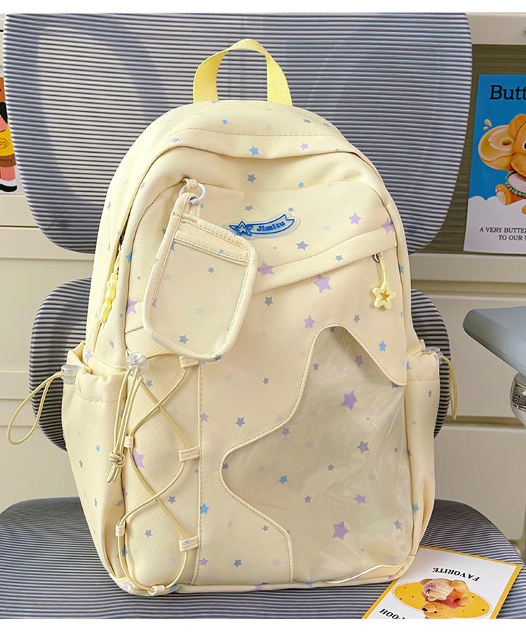 Schoolbag New Korean Cartoon Casual Backpack Female Niche Design Large Capacity Junior High School Student Schoolbag Versatile Backpack