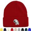 Black White Lion Winter Knit Hat Beanie, Animal Man Cap Elastic Thermal Solid Color Gorro Knitted Hat Beanie