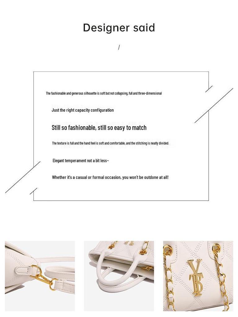 Women's 2025 Autumn/Winter Versatile Crossbody & Shoulder Bag - High-Value Fashion with Diamond Chain