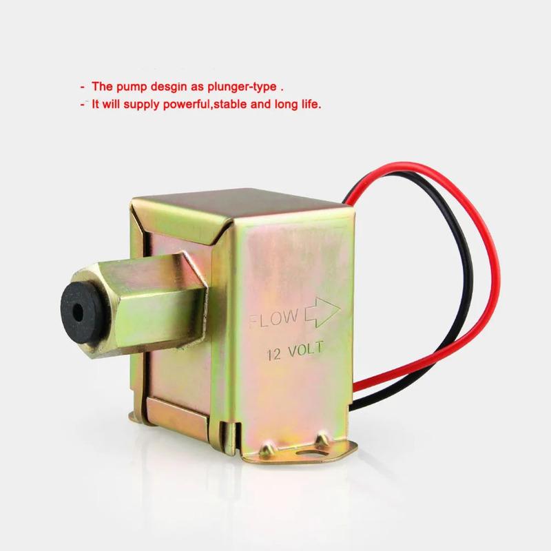 12V Inline Kraftstoffpumpe Elektrisch 2 54PSI Niederdruck Kompatibel mit Benzin- und Dieselmotoren Kupferkern Eisengehäuse Design
