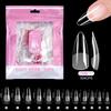 500pcs/bag Coffin False Nail Tips Clear Ballerina Stiletto Rounded Square Acrylic Fake Nails Extension System UV Gel Manicure