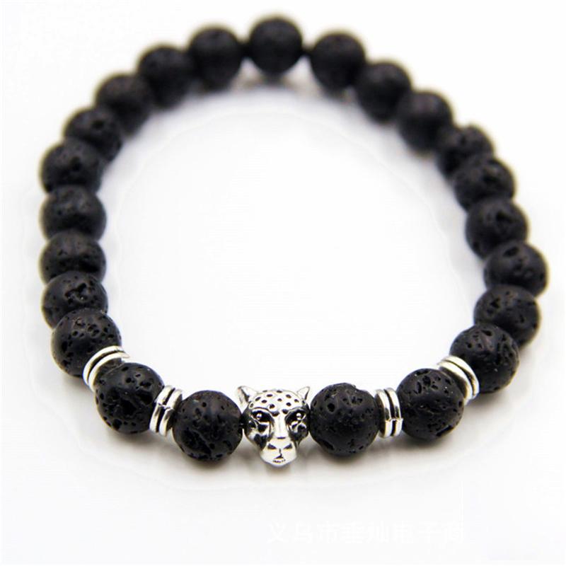 

Парный браслет с крестом из натурального камня лавы для мужчин и женщин, эластичная веревка, ювелирные изделия, бисер, морская черепаха, черепаха, Pulseras Mujer