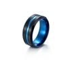 Cross Fashion Two-Color 8mm Brushed Titanium Steel Ring