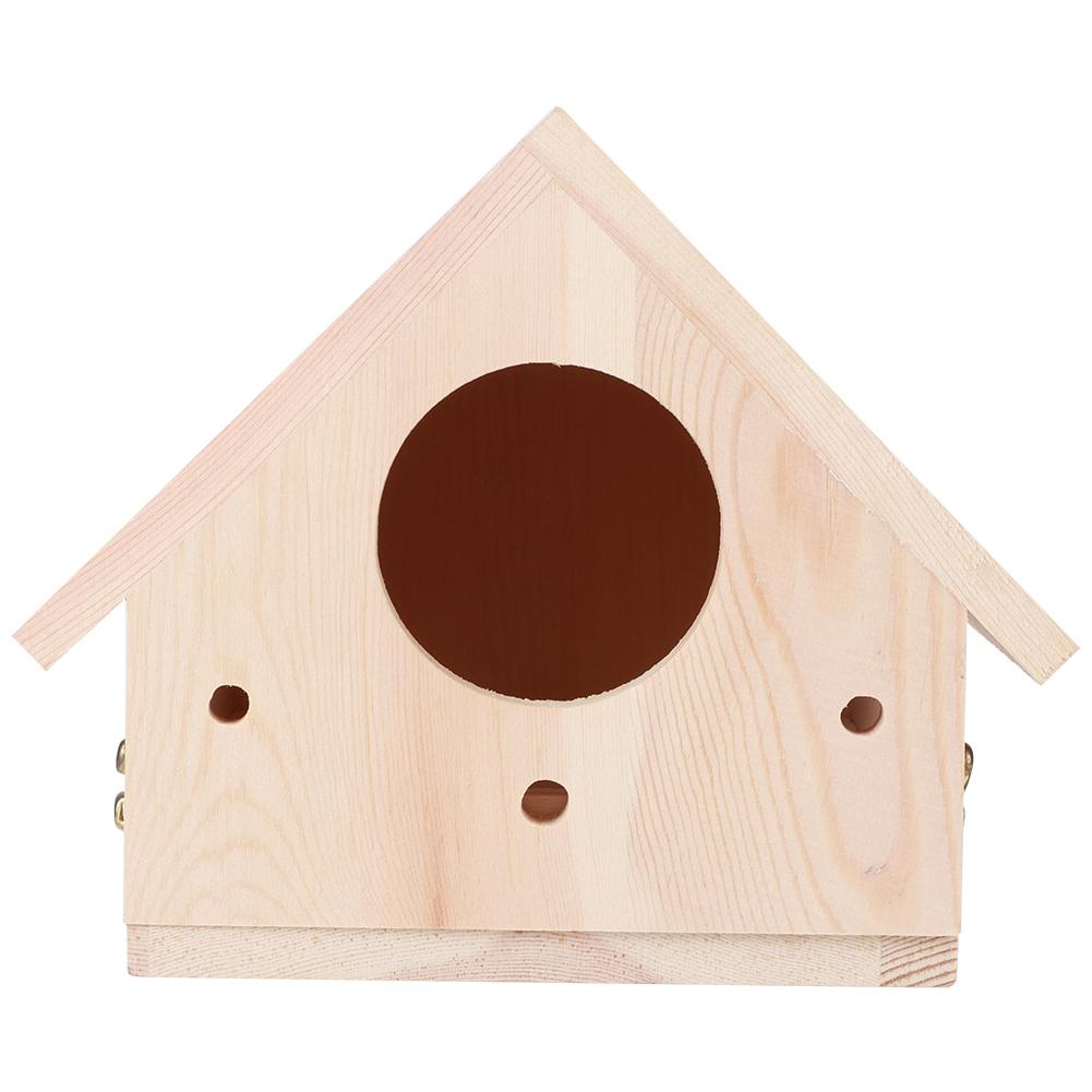 Outdoor Innovative Wooden Bird House Birds Nesting Breeding Cage Ornament Garden Decoration