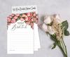 Inkdotpot Advice For The BrideA  CardsA  Set Of 50A  FloralA  Bridal Shower Activity