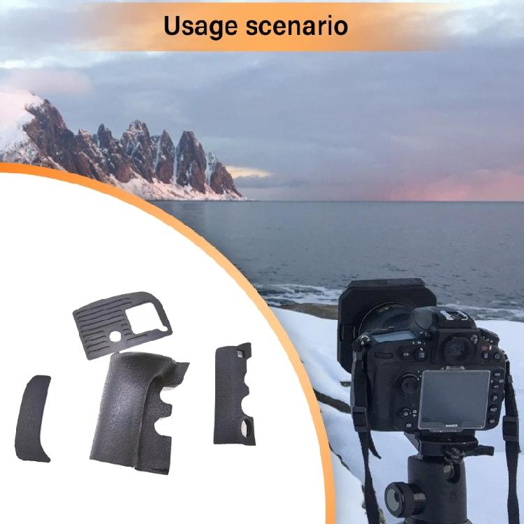 4-in-1 Körper Gummihülle + Klebeband Inklusive Daumengriff Gummiabdeckung Seite Unterseite Hülle Haut für D800 DSLR Kamera
