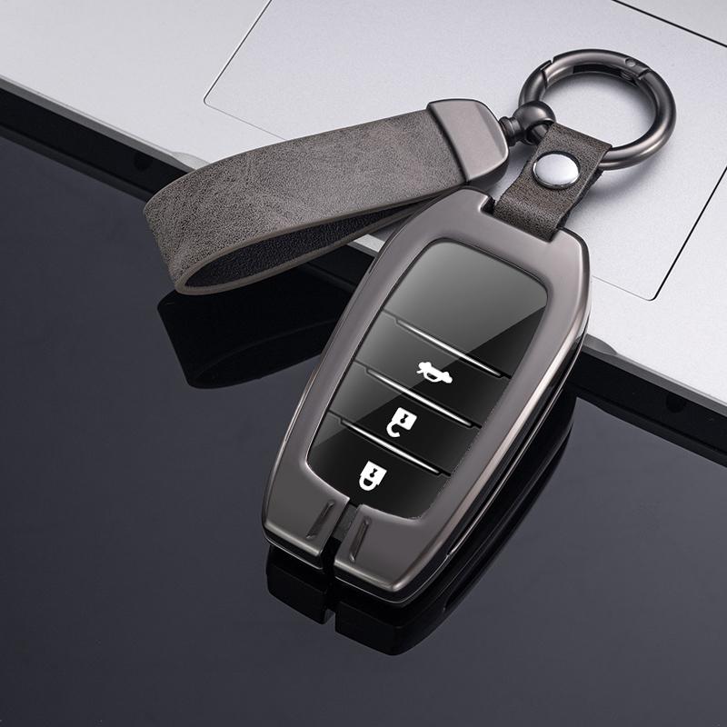 Metal Zinc Car Key Cover Case Holder Bag For Toyota Hilux Fortuner Land Cruiser Camry Coralla Crown RAV4 Highland Innova Yaris Avensis Aygo