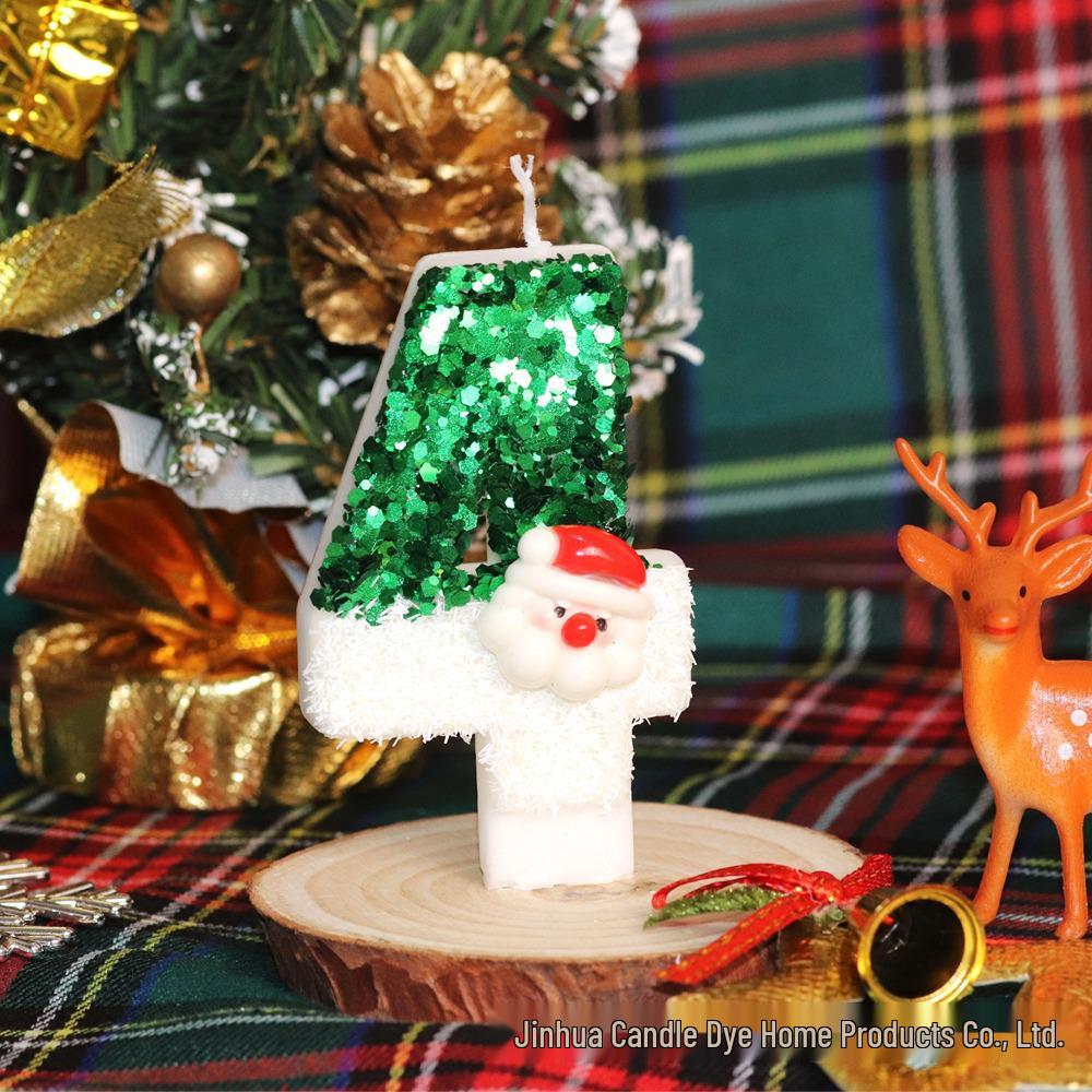 Santa Claus Birthday Number Candles - Creative Christmas Cake Decorations & Gifts
