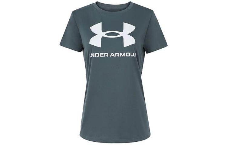 Under Armour T Shirts Women s Gray Crew Neck Moderate Straight Fit 1377009-012 S