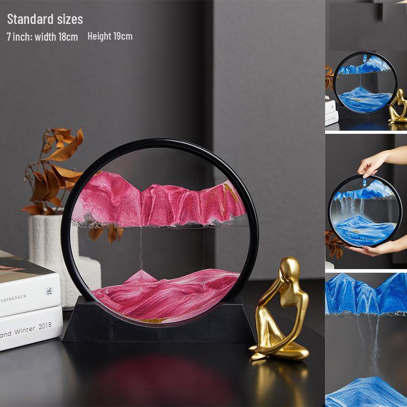 Treibsand-Sanduhr Kunst-Dekoration: Stilvolle Dekoration für Wohnzimmer & Weinschrank, Tolles Geschenk für Mädchen & Studenten