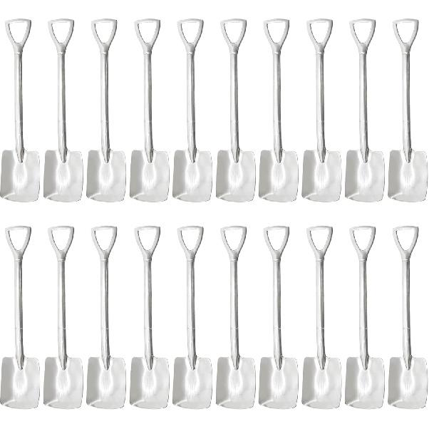 pson 20Pcs 6 Inch Shovel Shape Demitasse Stainless Steel Coffee Spoon for Dessert, Tea, Ice Cream, Appetizers, Party Supplies(Style1, Gold)