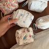 Quilted Quilted Earphone Bag Cute Mini Toast Bag Card Bag Coin Purse Hanging Bag with Hook