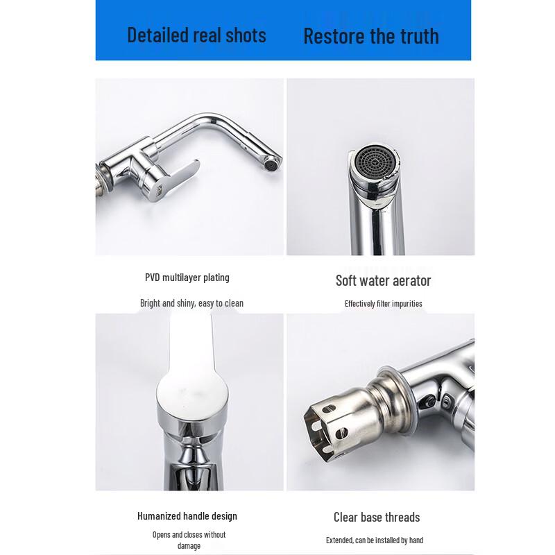 TLXT Deck Mounted Hot & Cold Basin Mixer Faucet