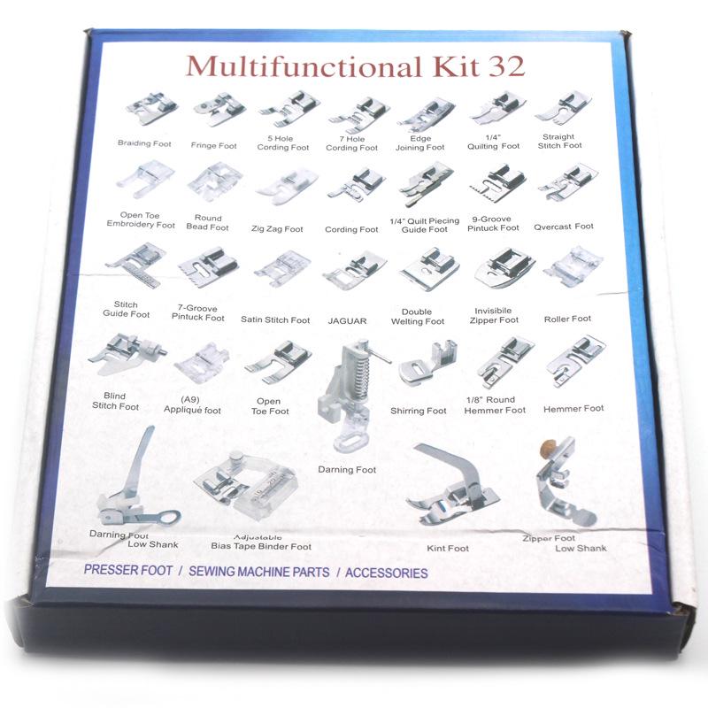 Multifunctional Sewing Machine Presser Foot Set: 32, 42, 48, 52, 62, 72 Pcs