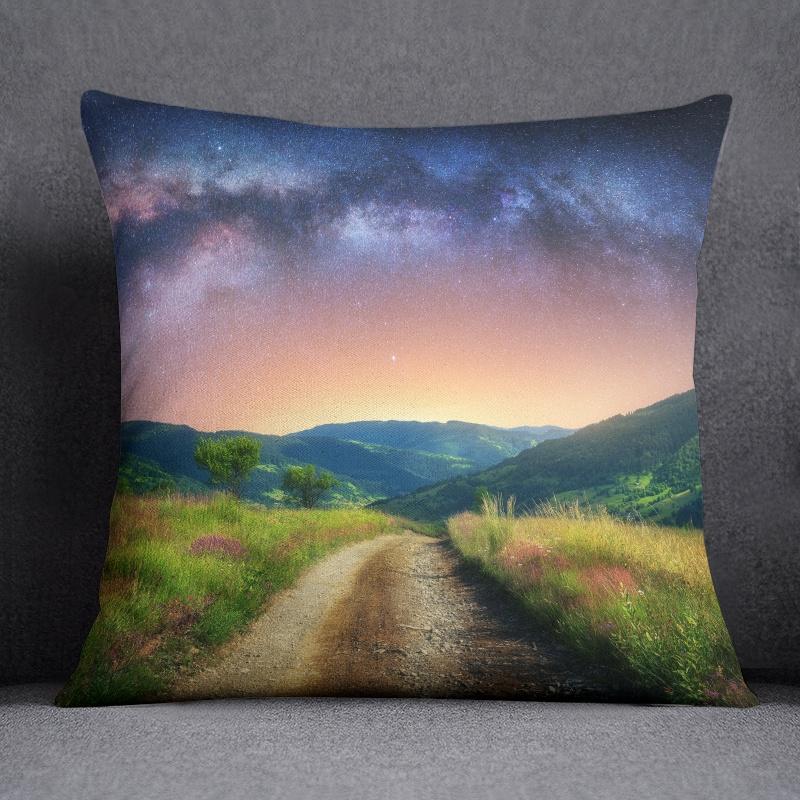 45x45cm Psychedelic Sky Series Decorative Pillowcase Living Room Sofa Office Cushion Cover  Aesthetic Bedroom Home Decor