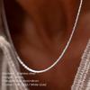eManco Versatile Fashionable Solid Round Snake Chain Necklace