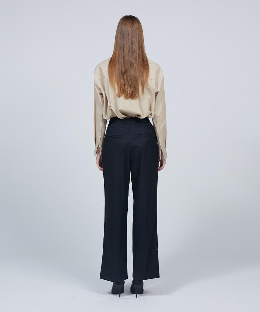 Meuameu Signature Pin Tuck Slacks