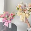 Small Handcrafted Flower Bucket with Fashionable Bows Practical Miniature DIY Bucket Suitable for Parties & Gifts