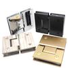 Modern 180 Degree Stainless Steel Glass To Wall Bathroom Shower Door Pivot Hinge with Soft Closing Adjustable Easy Installation