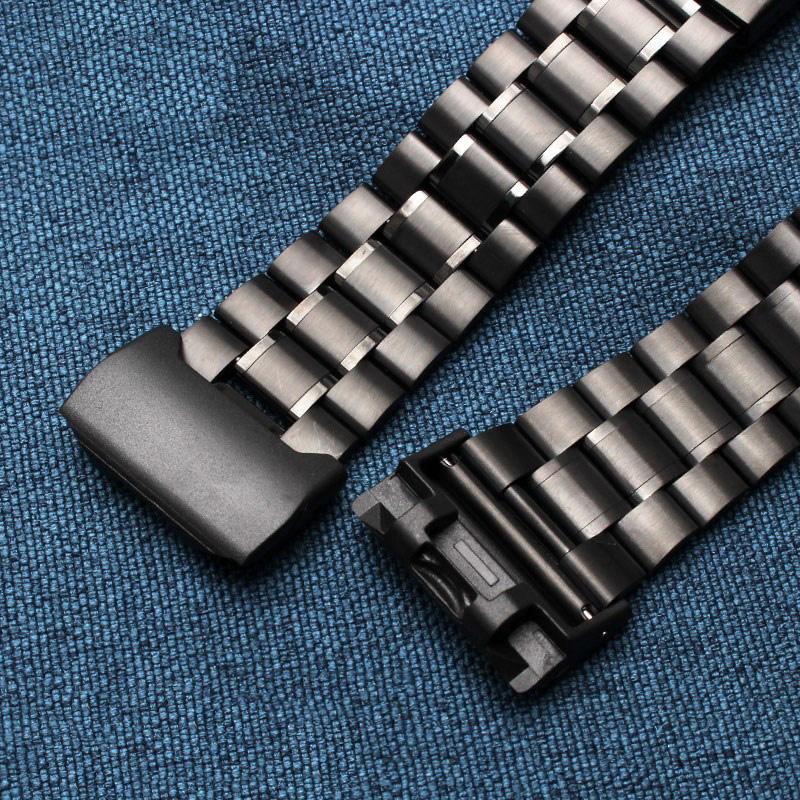 Stainless Steel Watchbands Adapter for CASIO G-Shock Modified GG-1000/GWG GSG-100 Men's Black Bracelet Strap Watch Chain