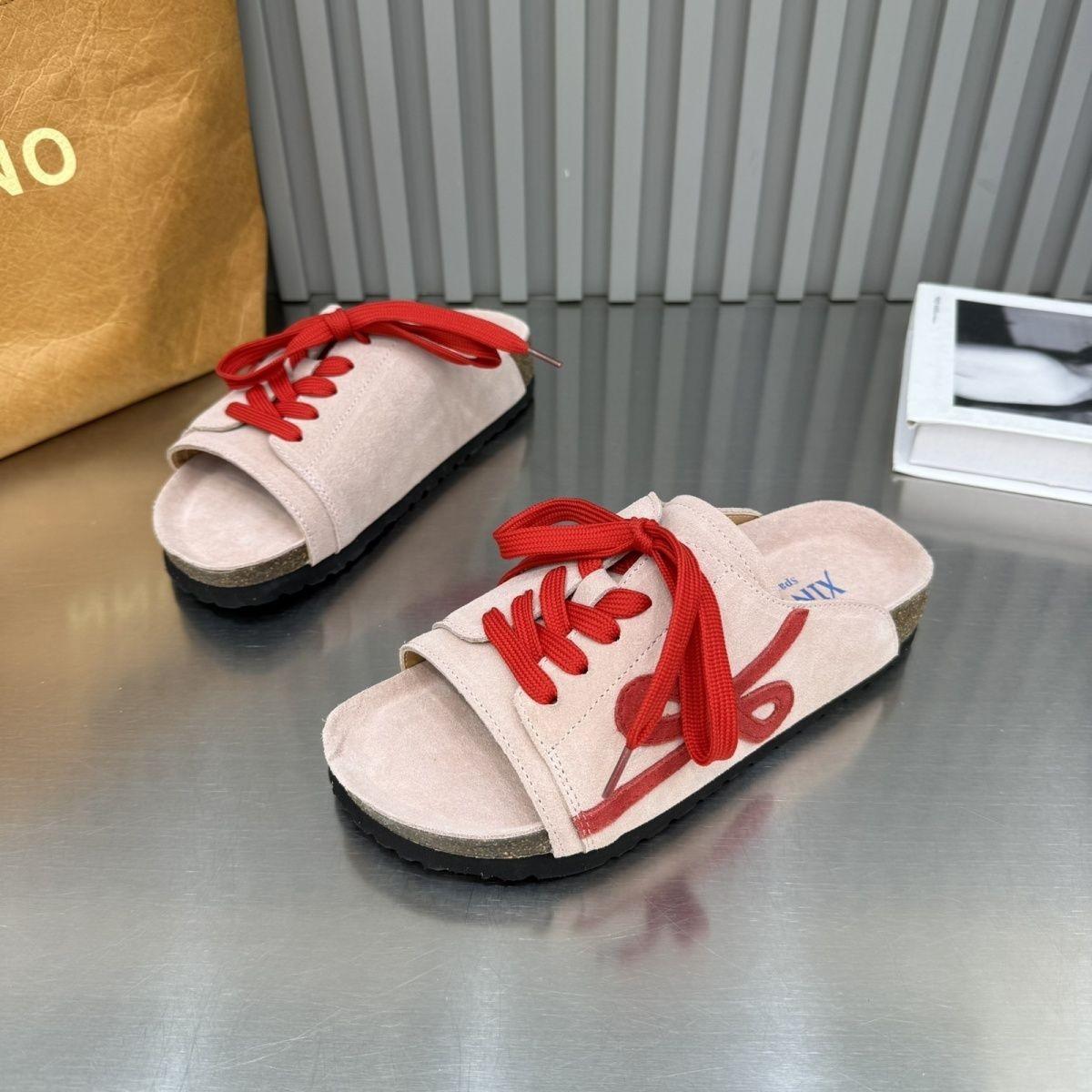 

Daily leisure going out slippers fashion trend new slippers thick-soled summer one-character women s slippers 35