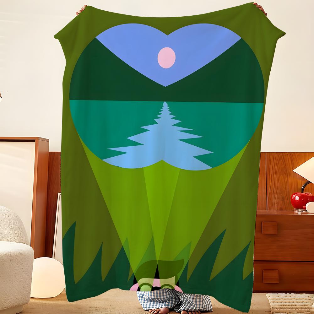 Artist A-Andy H-Huang Throw Flannel Throw Blanket, Lightweight Cozy, Durable Washable Cute Cool