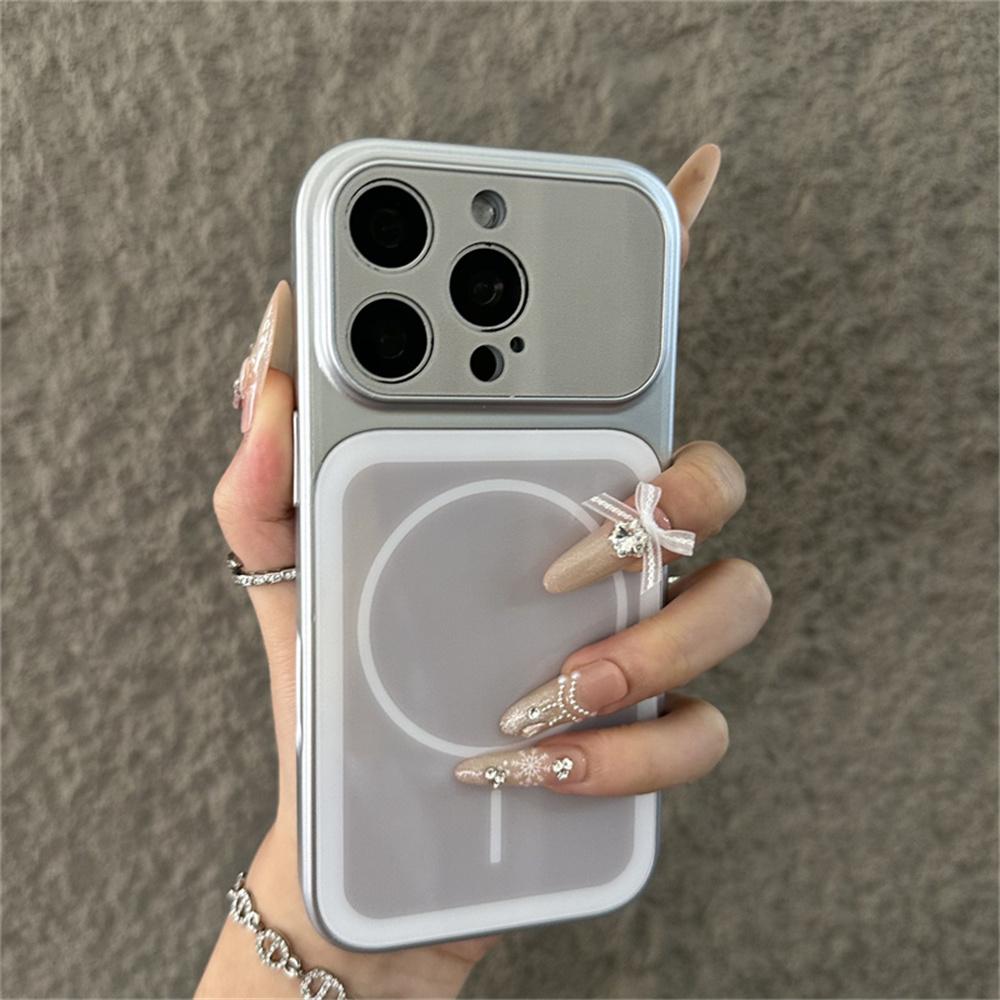Luxury Solid Color Wireless Charging Magnetic For Magsafe Case For iPhone 17 16 15 14 Plus 13 12 11 Pro Max Shockproof PC Cover