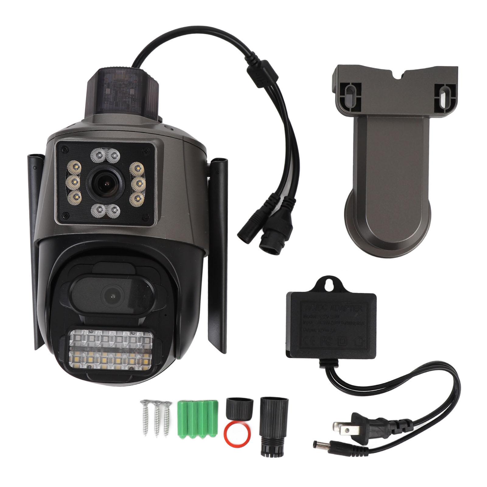 

Pan Tilt Wireless Security Camera Dual Lens 6MP 5X Zoom Motion Detection IP66 Water Resistant US PLUG