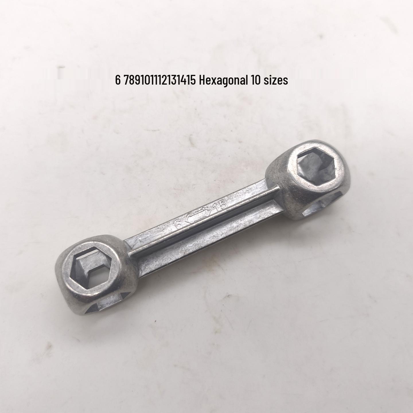 Multi-Functional Bicycle Repair Tool: 10-in-1 Allen Hex Wrench Bone Wrench 6-15mm