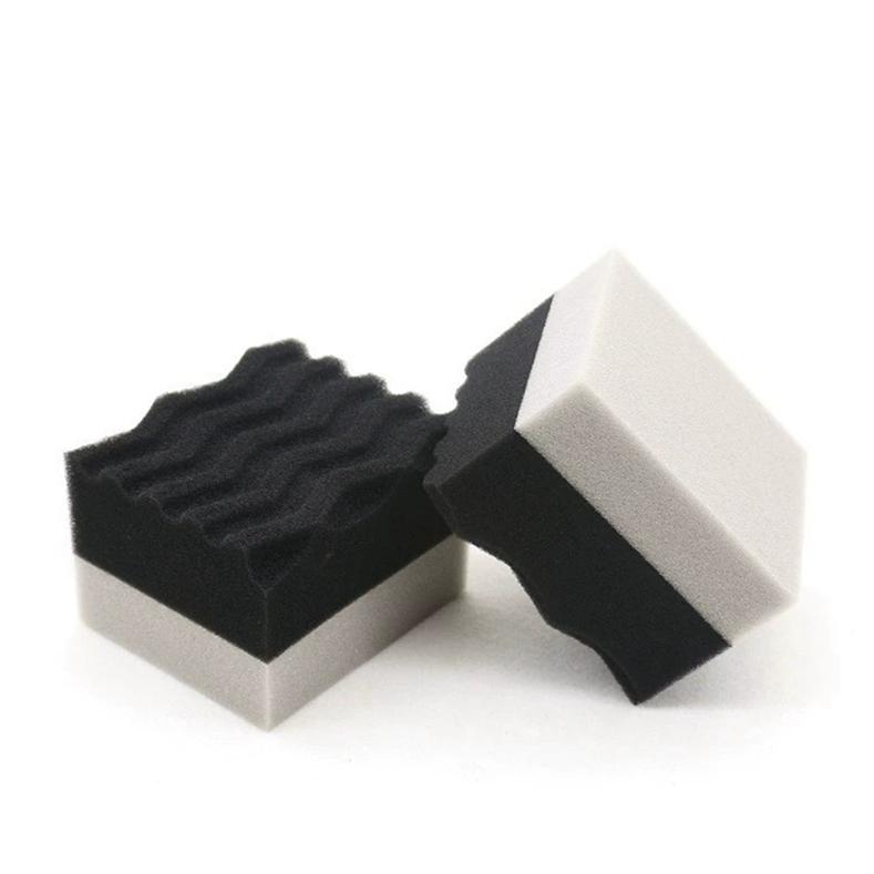 2Pcs Car Tire Shine Applicator Pads Auto Wheel Wax Detailing Cleaning Sponge Tire Shinning Tools