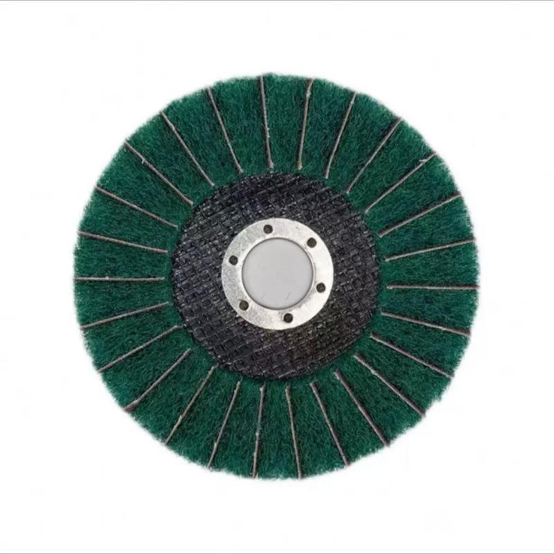 115x22mm Vertical Nylon Fiber Grinding Disc for Polishing & Rust Removal - Stainless Steel Scouring Pad Sanding Flap Wheel
