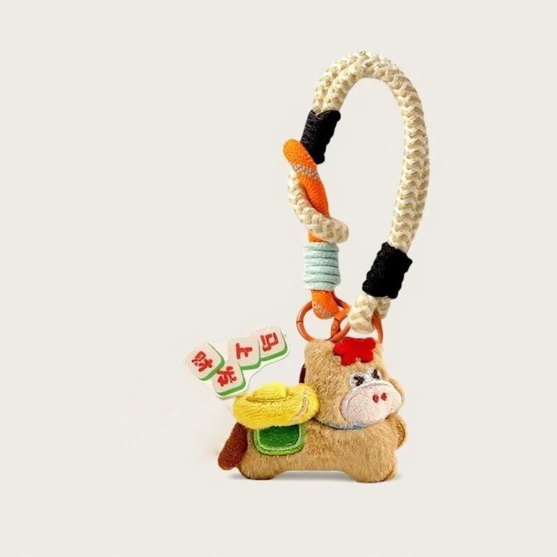New Gift Cute Cartoon Good Luck Doll Keychain Plush Doll Pony Pendant Bag Pendant