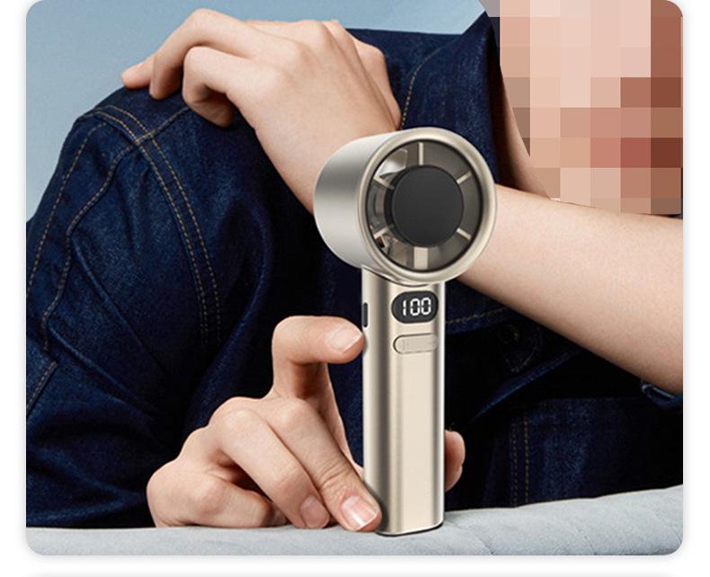 Portable Leafless Handheld USB Fan: Silent, High-Wind Mini Air Conditioner