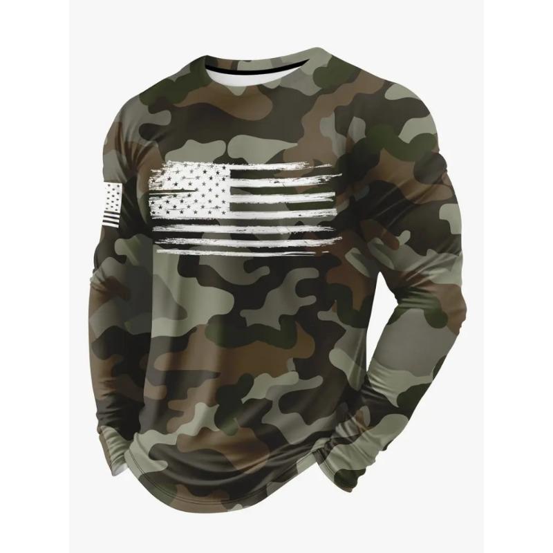 Powerful Lion 3D Printed Men's Trendy and Fashionable Long-sleeved T-shirt Urban Street Trendy and Fashionable Men's Top Casual