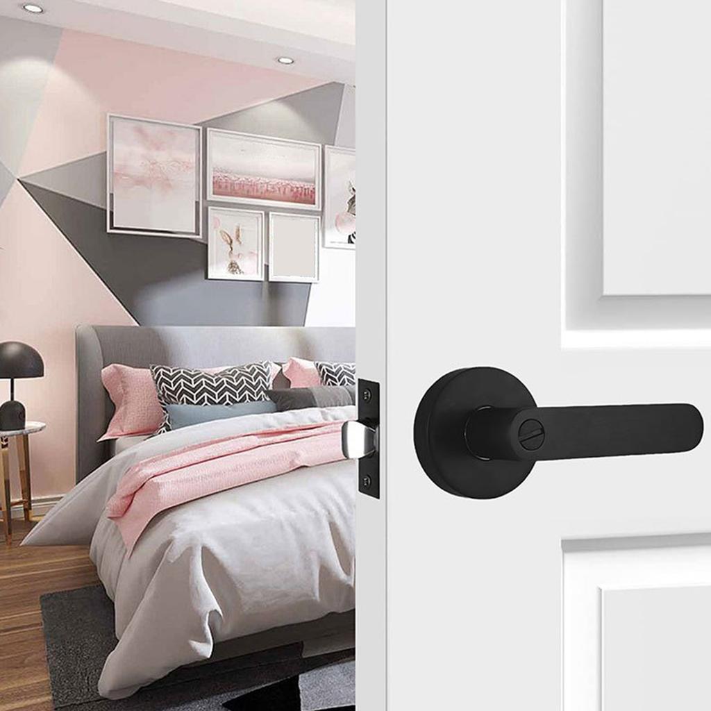 Door Handle Set with Tubular Latch Easy Installation Door Lever Multipurpose Handle for Interior Doors Passage Function