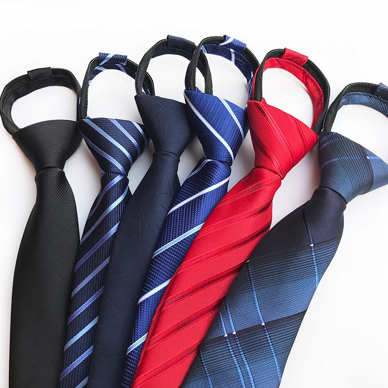 Ruifeng Men's 8cm Elastic Tie - Easy Pull, Formal Wedding or Business Wear