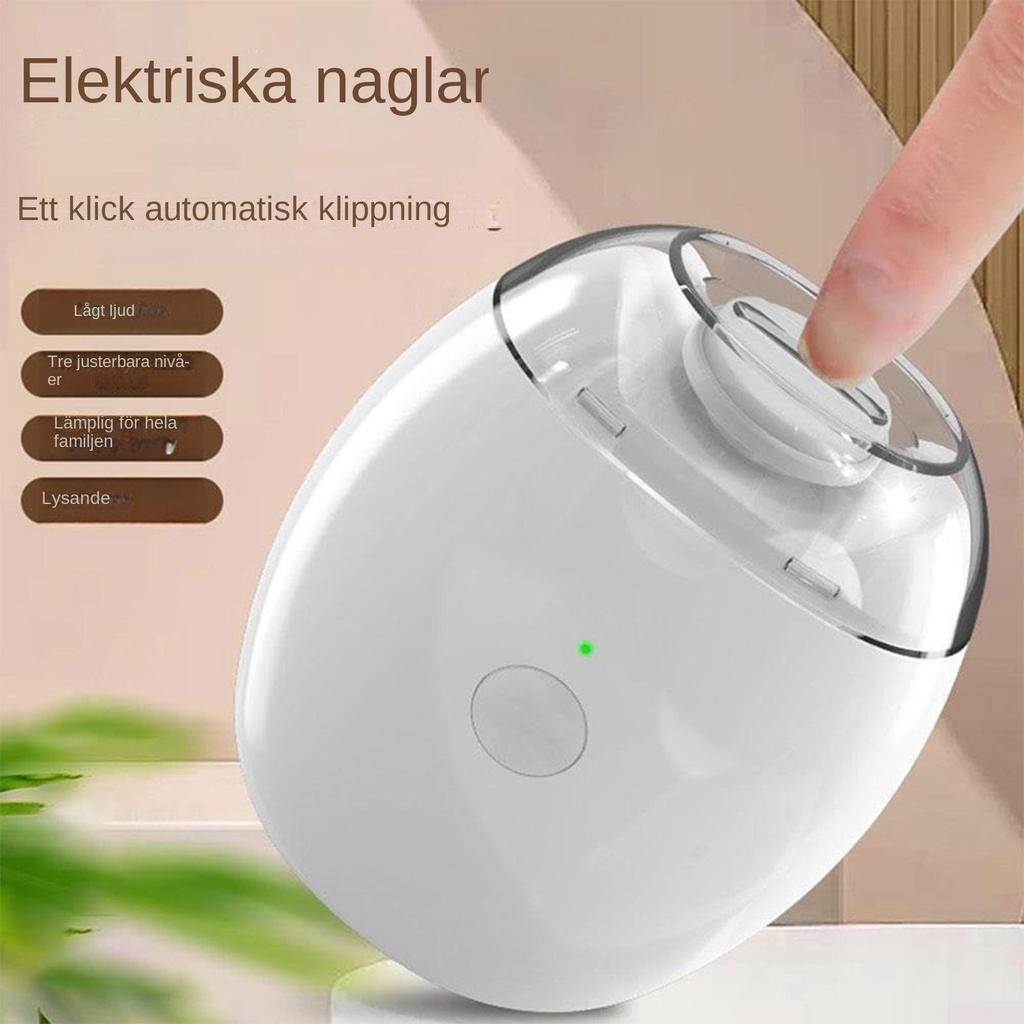 Electric Nail Clipper 3 Speeds Manicure Tools with File Electric Nail Trimmer with Light for Home Salons Daily Maintenance