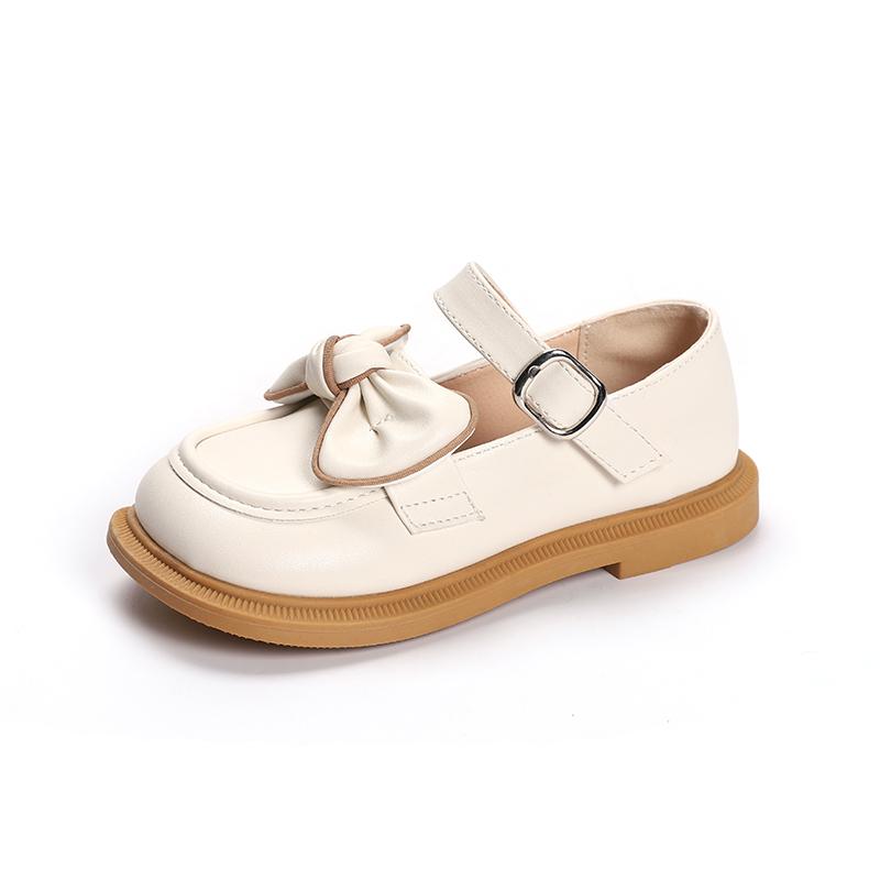 

Детская мода Туфли из кожи для девочек Универсальный бант Простые Нескользящие Детские Повседневные Туфли Корейский Стиль Лоферы Сочетание Цветов Балетки 26
